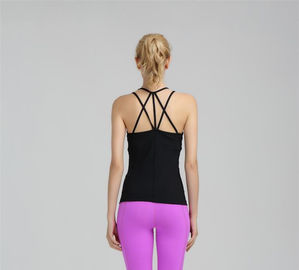 Wholesale running wear Strappy racer back designed vest with removable padding wholesale running vest