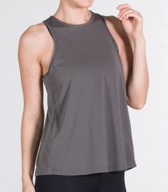 Nylon spandex fitness gym tops women sleeveless workout shirt